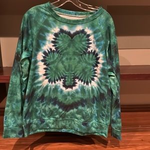 St. Patrick’s Day shamrock tie dye sweatshirt